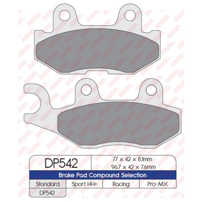 J. PLAQUETTE DE FREIN DP542