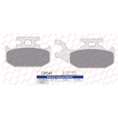 J. PLAQUETTES DE FREIN DP549