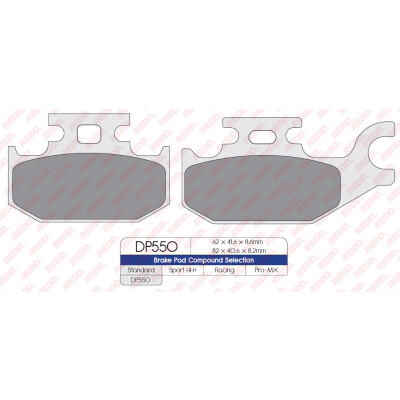 J. PLAQUETTES DE FREIN DP550