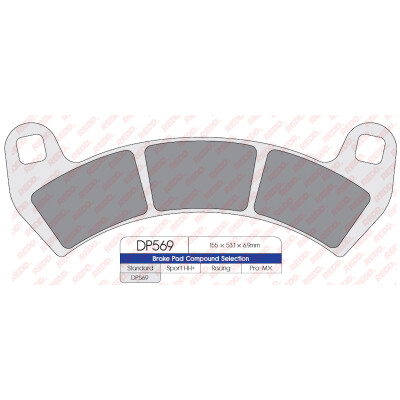J. PLAQUETTES DE FREIN DP569