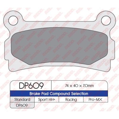 J. PLAQUETTES DE FREIN DP609