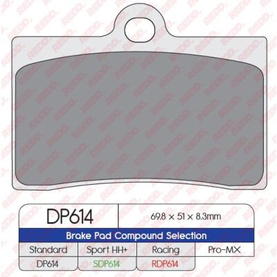 J. PLAQUETTE DE FREIN DP614