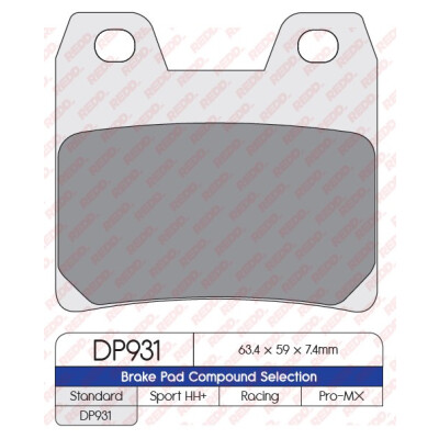 J. PLAQUETTE DE FREIN DP931