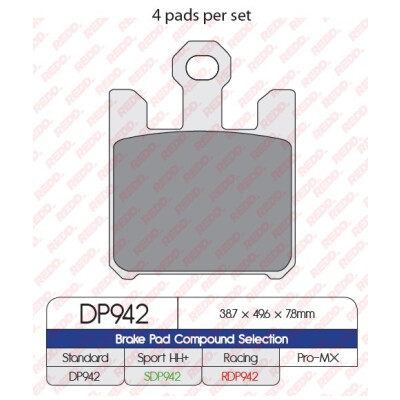 J. PLAQUETTES DE FREIN DP942