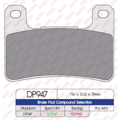 J. PLAQUETTES DE FREIN DP947
