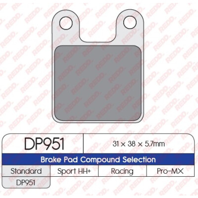 J. PLAQUETTES DE FREIN DP951
