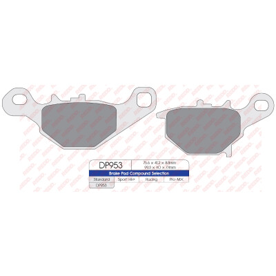 J. PLAQUETTES DE FREIN DP953