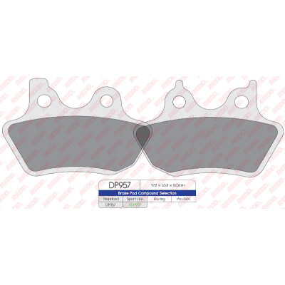 J. PLAQUETTES DE FREIN DP957