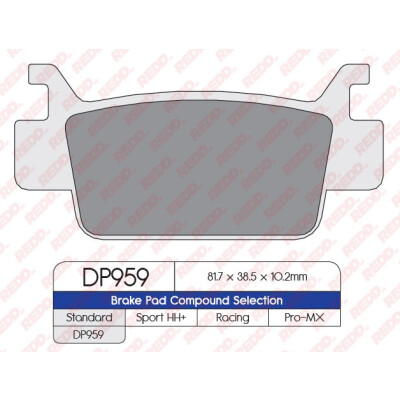 J. PLAQUETTES DE FREIN DP959