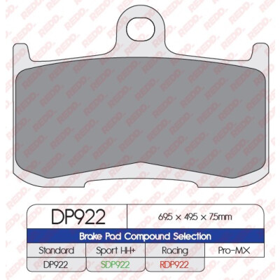 J. PLAQUETTES DE FREIN RDP922