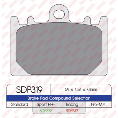 J. PLAQUETTES DE FREIN SDP319HH+
