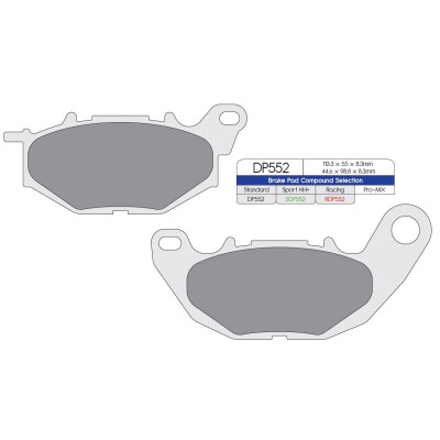 J. PLAQUETTES DE FREIN SDP552HH+