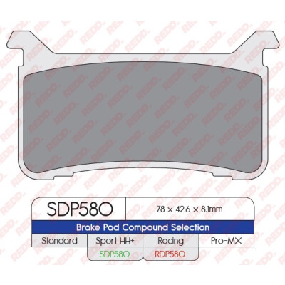 J. PLAQUETTES DE FREIN SDP580HH+