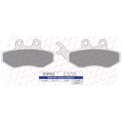 J. PLAQUETTES DE FREIN SDP952