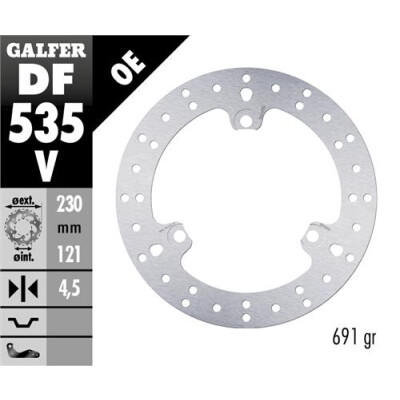 DISQUE DE FREIN DF535V GALFER