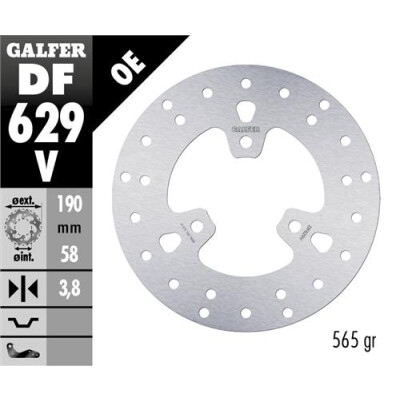 DISQUE DE FREIN DF629V GALFER