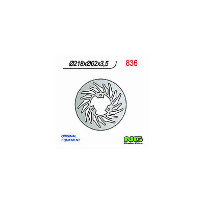 DISQUE DE FREIN NG 836 218X62X3.5