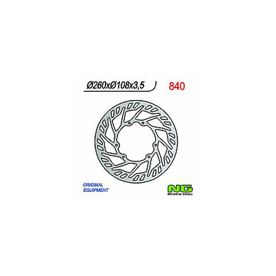 DISQUE DE FREIN NG 840 260X108X3.5
