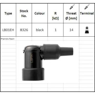 TUYAU DE BOUGIE D'ALLUMAGE NGK LB01EH 8326