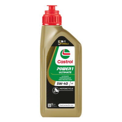 Huile moteur Castrol Power1 Ultimate 4T 5W40 pour motos - 1 L