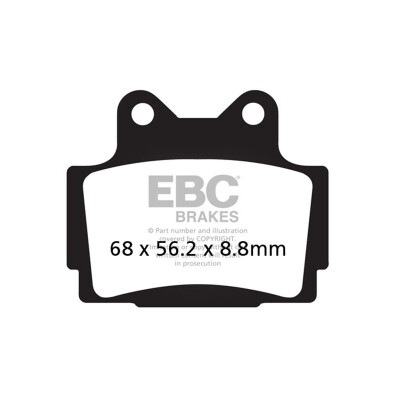 Plaquettes de frein semi-frittées EBC V-PAD FA104V