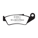 Plaquettes de frein semi-frittées EBC V-PAD FA174V