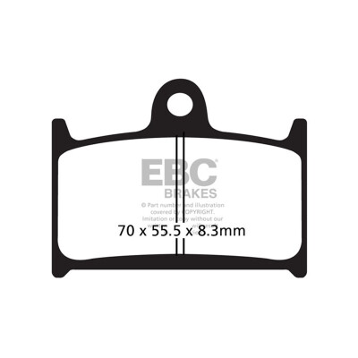 Plaquettes de frein frittées EBC pour motos sportives HH FA236HH
