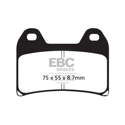 Plaquettes de frein frittées EBC pour motos sportives FA244HH