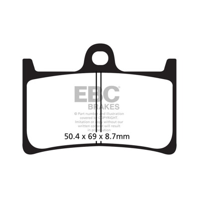 Plaquettes de frein frittées EBC pour motos sportives FA252HH