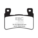 Plaquettes de frein frittées EBC pour motos sportives HH FA265HH