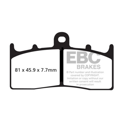Plaquettes de frein frittées EBC pour motos sportives HH FA294HH