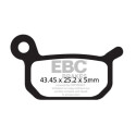 Plaquettes de frein organiques pour motocross EBC FA325TT