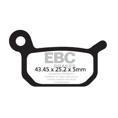 Plaquettes de frein organiques pour motocross EBC FA325TT