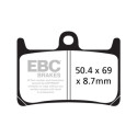 Plaquettes de frein frittées EBC pour motos sportives FA380HH