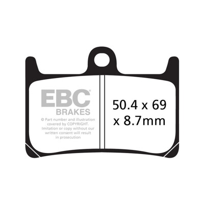 Plaquettes de frein frittées EBC pour motos sportives FA380HH