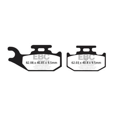 Plaquettes de frein frittées pour motocross EBC FA428R