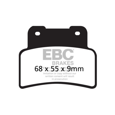 Plaquettes de frein frittées EBC pour motos sportives FA432HH