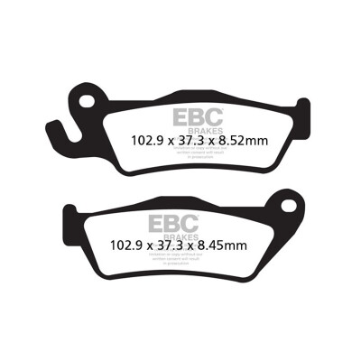 Plaquettes de frein frittées EBC pour motos sportives HH FA438HH