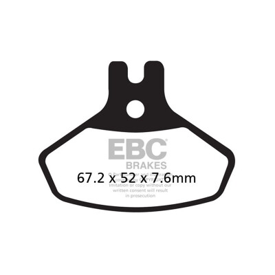 Plaquettes de frein motocross frittées EBC FA468R