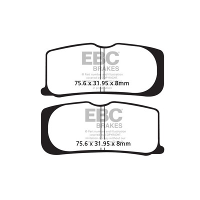 Plaquettes de frein semi-frittées EBC V-PAD FA474V
