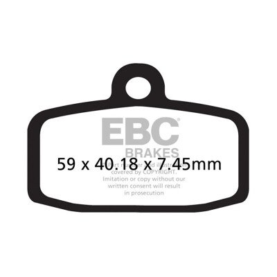 Plaquettes de frein motocross frittées EBC FA612R