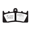 Plaquettes de frein frittées EBC pour motos sportives HH FA613HH