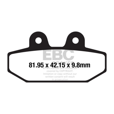 Plaquettes de frein frittées EBC pour motos sportives HH FA710HH