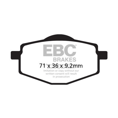 Plaquettes de frein organiques pour scooter EBC SFA101