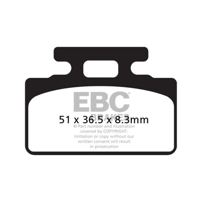 Plaquettes de frein organiques pour scooter EBC SFA151