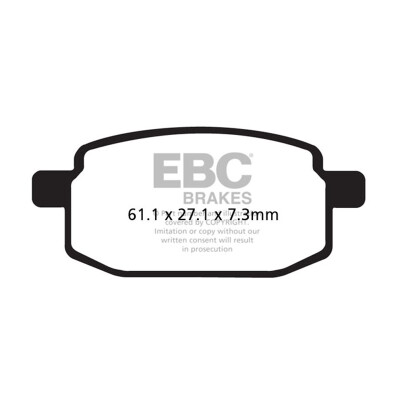 Plaquettes de frein organiques pour scooter EBC SFA169