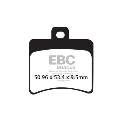 Plaquettes de frein organiques pour scooter EBC SFA298
