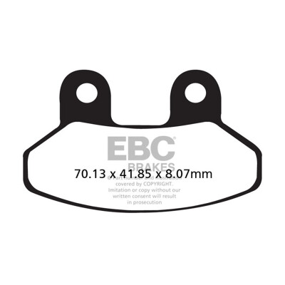 Plaquettes de frein organiques pour scooter EBC SFA306