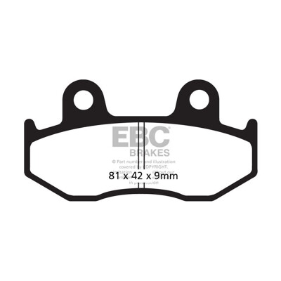 Plaquettes de frein organiques EBC SFA323 pour scooter