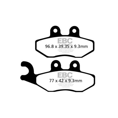Plaquettes de frein organiques pour scooter EBC SFA353